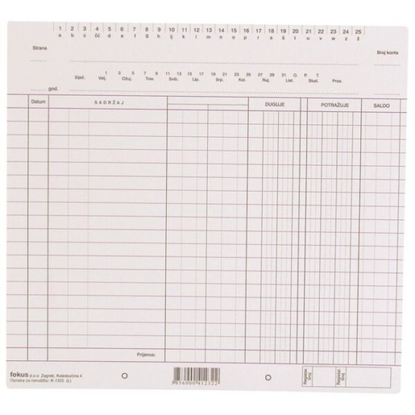 OBRAZAC K-1320 KONTOVNIK FOKUS
