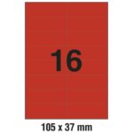 ETIKETE ILK 105X37 MM PK100L ZWECKFORM 3452 CRVENE