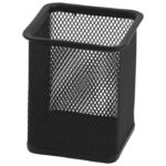 ČAŠA ZA OLOVKE METALNA ŽICA ČETVRTASTA 8X8X9,8 CM FORNAX CRNA