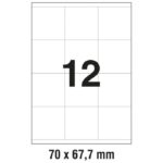 ETIKETE ILK  70X67,7 MM PK100L ZWECKFORM 3661