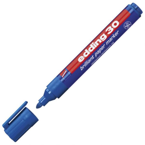 MARKER BRILJANT ZA PAPIR 1,5-3 MM EDDING 30 PLAVI
