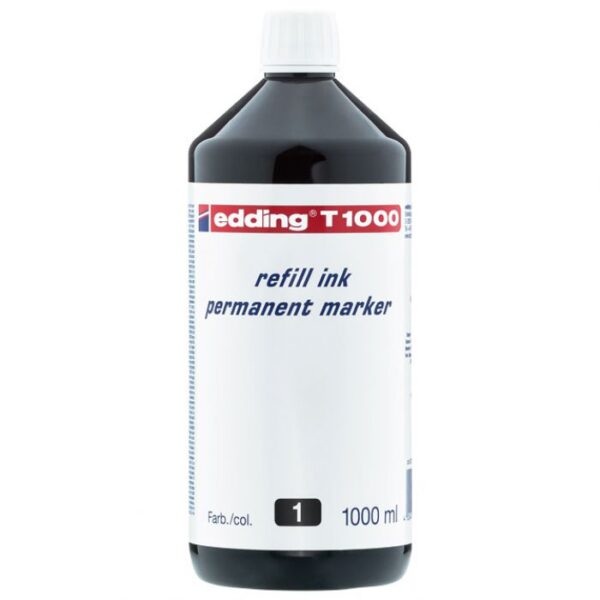 TINTA ZA MARKER PERMANENTNI 1000ML EDDING T1000 CRNA