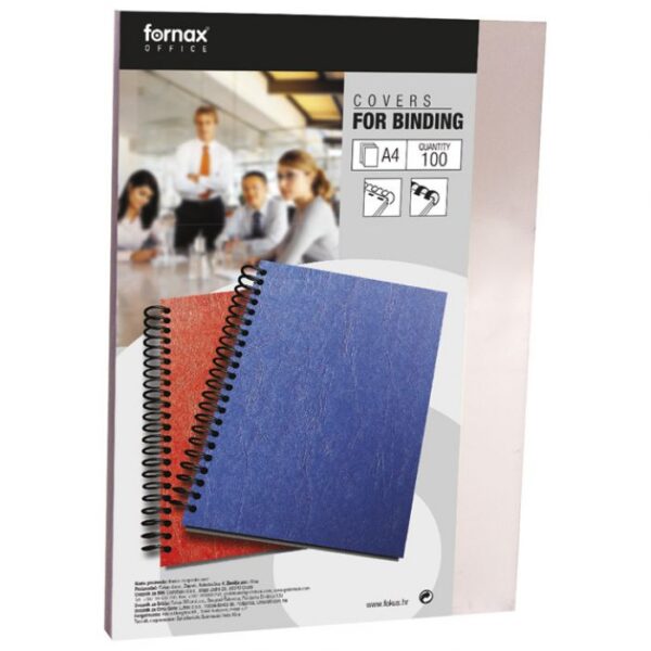 KORICE ZA SPIRALNI UVEZ 150MY PVC A4 PK100 FORNAX PROZIRNE