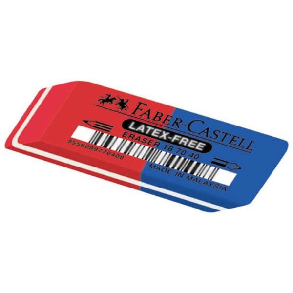 GUMICA KAUČUK TINTA/GRAFITNA 7070-40 FABER-CASTELL 187040 CRVENA-PLAVA