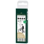 FLOMASTER ZA TEHNIČKO CRTANJE PK4 ECCO PIGMENT FABER-CASTELL 166004 CRNI BLISTER