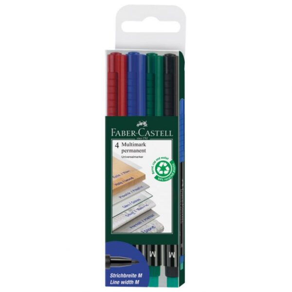 MARKER PERMANENTNI 1,0 MM MULTIMARK FABER-CASTELL 152504/4BOJE