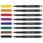 MARKER PERMANENTNI 0,6 MM MULTIMARK FABER-CASTELL 151309/8BOJA - Image 2