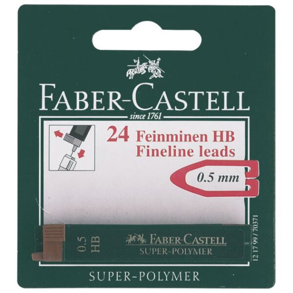 MINE 0,5 MM HB SUPER POLYMER PK2 FABER-CASTELL BLISTER