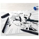 FLOMASTER PITT ARTIST MANGA BLACK SET PK4 FABER-CASTELL 167132 CRNI BLISTER - Image 3