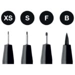 FLOMASTER PITT ARTIST MANGA BLACK SET PK4 FABER-CASTELL 167132 CRNI BLISTER - Image 4