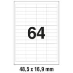 ETIKETE ILK  48,5X16,9 MM PK100L ZWECKFORM 3667