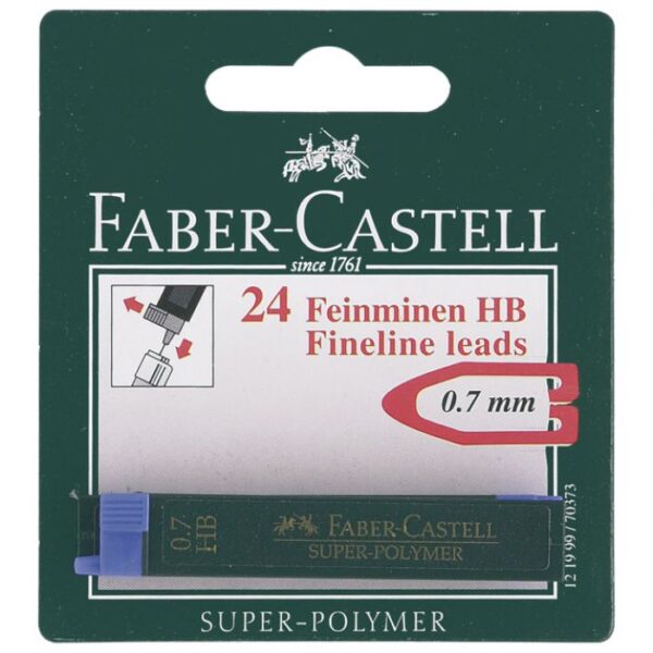 MINE 0,7 MM HB SUPER POLYMER PK2 FABER-CASTELL BLISTER