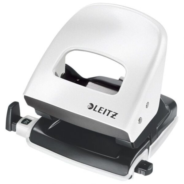 BUŠAČ 2 RUPE DO  30 LISTOVA WOW LEITZ 50082201 METALIK BIJELI BLISTER