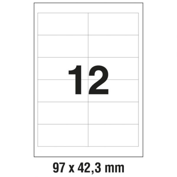ETIKETE ILK  97X42,3 MM PK100L ZWECKFORM 3659