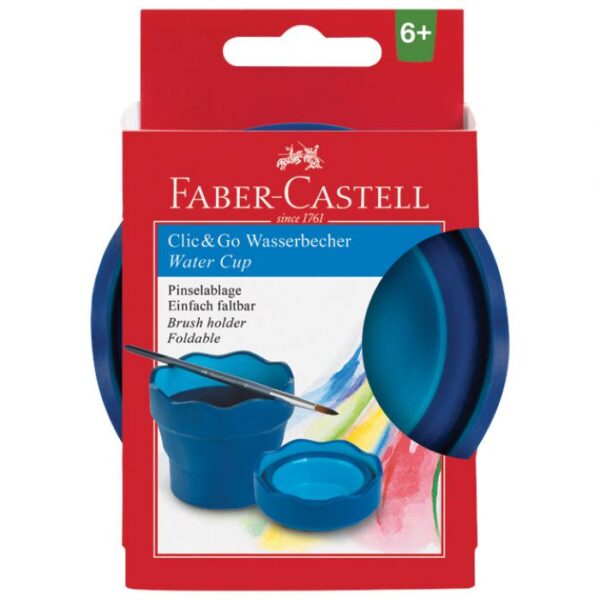ČAŠA ZA TEMPERE CLIC&AMP;GO FABER-CASTELL 181510 PLAVA BLISTER