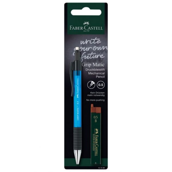 OLOVKA TEHNIČKA 0,5 MM GRIP MATIC 1375 PLUS MINE FABER-CASTELL PLAVA BLISTER * DO ISTEKA ZALIHA