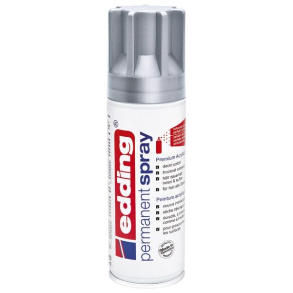 BOJA AKRILNA U SPREJU 200ML PERMANENTNA EDDING 5200923 MAT SREBRNA