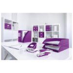 BUŠAČ 2 RUPE DO  30 LISTOVA WOW LEITZ 50082262 METALIK LJUBIČASTA BLISTER * DO ISTEKA ZALIHA - Image 3