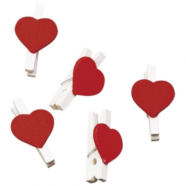 KVAČICE DRVENE SRCE 2,5 CM PK12 KNORR PRANDELL 21-8001618