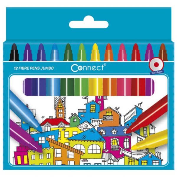 FLOMASTER ŠKOLSKI  12BOJA JUMBO CONNECT BLISTER