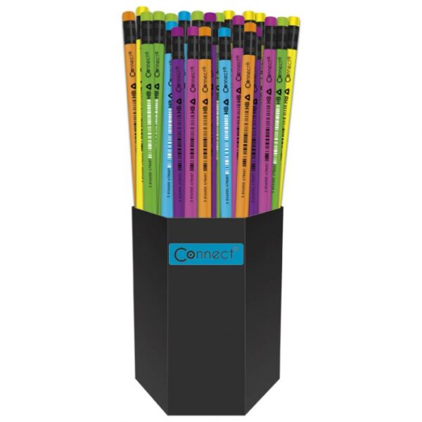OLOVKA GRAFITNA HB TROKUTASTA S GUMICOM FLUO U ČAŠI PK72 CONNECT SORTIRANO
