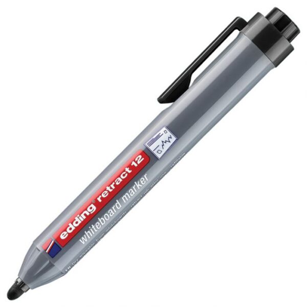 MARKER ZA BIJELU PLOČU 1,5-3 MM EDDING RETRACT 12 CRNI