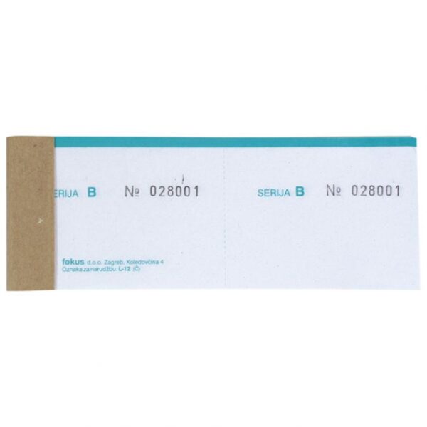 OBRAZAC L-12 KASA BLOK DVODIJELNI FOKUS