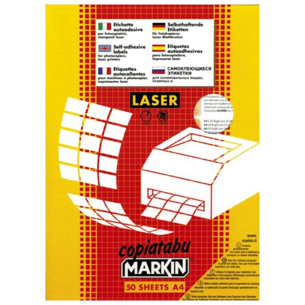 ETIKETE LK 210X297 MM POLYESTER PK50L MARKIN 220LTMC503 PROZIRNO BIJELE