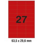 ETIKETE LK  63,5X29,6 MM PK25L ZWECKFORM L6003-25 NEON CRVENE - Image 2