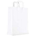 VREĆICE UKRASNE NATRON 26X35X12 CM RAVNA RUČKA PK50 DUGA BIJELE