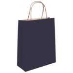 VREĆICE UKRASNE NATRON 22X31X10 CM PLETENA RUČKA PK50 DUGA TAMNOPLAVE