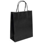 VREĆICE UKRASNE NATRON 22X31X10 CM PLETENA RUČKA PK50 DUGA CRNE