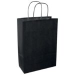 VREĆICE UKRASNE NATRON 32X41X12 CM PLETENA RUČKA PK50 DUGA CRNE - Image 2