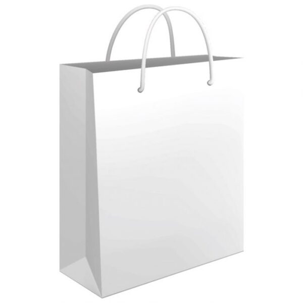 VREĆICE UKRASNE 34X39X10 CM SJAJNA PLASTIFIKACIJA FORNAX BIJELE