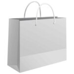 VREĆICE UKRASNE 50X37X12 CM SJAJNA PLASTIFIKACIJA FORNAX BIJELE