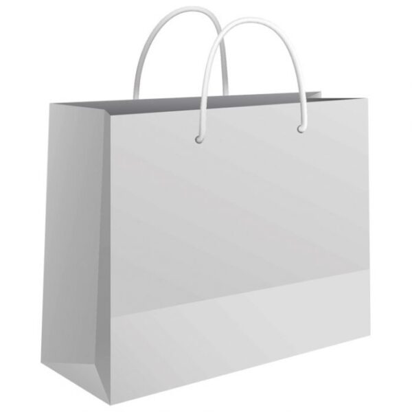 VREĆICE UKRASNE 50X37X12 CM SJAJNA PLASTIFIKACIJA FORNAX BIJELE