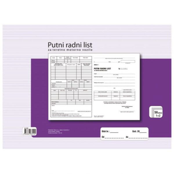 OBRAZAC F-26 PUTNI RADNI LIST ZA TERETNO MOTORNO VOZILO FOKUS