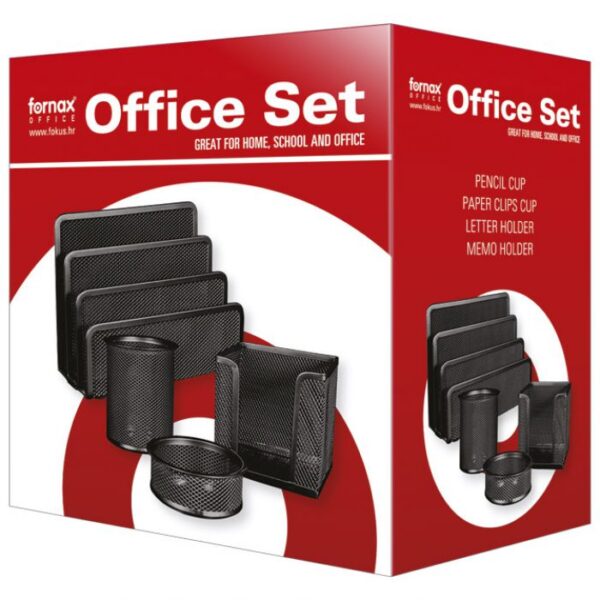 SET UREDSKI-ŽICA 4/1 FORNAX CRNI