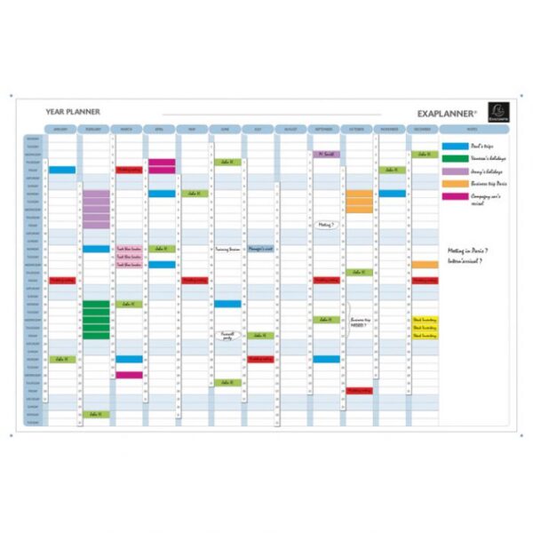 PLOČA PLANER GODIŠNJI MAGNETNI EXACOMPTA 56153E BIJELA