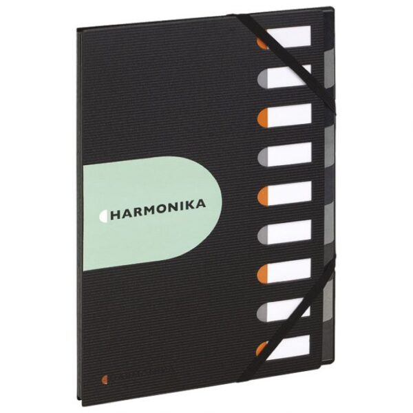 MAPA ZA ODLAGANJE SPISA  9 PREGRADA S GUMICOM PP EXACTIVE HARMONIKA EXACOMPTA 55334E