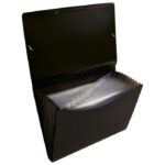 MAPA ZA KUĆNI BUDŽET 12 PREGRADA S GUMICOM A4 LEBEZ 2554-N CRNA