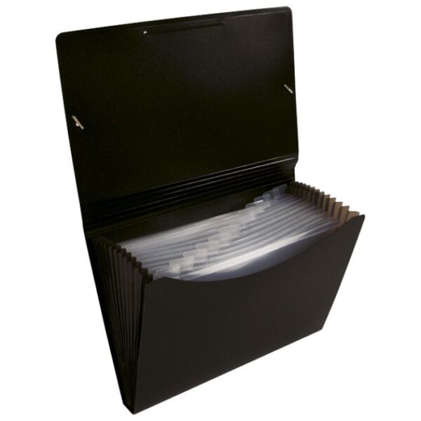 MAPA ZA KUĆNI BUDŽET 12 PREGRADA S GUMICOM A4 LEBEZ 2554-N CRNA