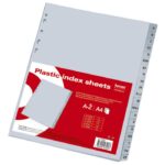 PREGRADA PLASTIČNA A4 A-Ž 20LISTOVA FORNAX SIVA