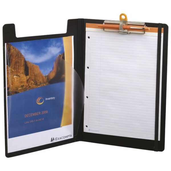 PLOČA KLIP S PREKLOPOM I GUMICOM A4 PP EXABOARD EXACTIVE EXACOMPTA 52134E CRNA