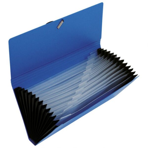 MAPA ZA KUĆNI BUDŽET 12 PREGRADA S GUMICOM (ČEK) LEBEZ 2552-BL PLAVA