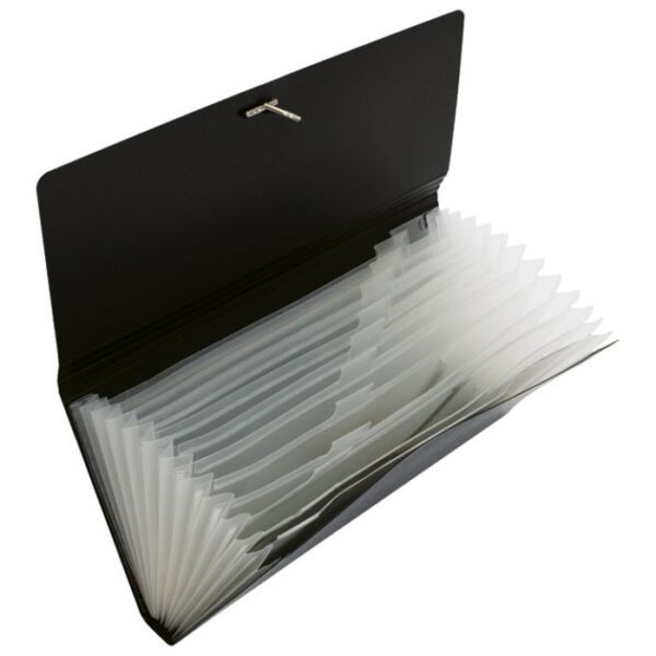 MAPA ZA KUĆNI BUDŽET 12 PREGRADA S GUMICOM (ČEK) LEBEZ 2552-N CRNA