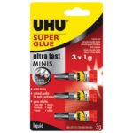 LJEPILO TRENUTAČNO  1G PK3 SUPER GLUE MINIS(CIANOAKRILAT) UHU 45415 BLISTER