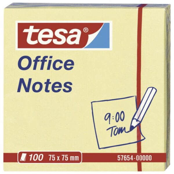 BLOK SAMOLJEPLJIV  75X75 MM 100L OFFICE NOTES TESA 57654 ŽUTI