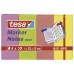ZASTAVICA 20X50 MM 4BOJEX50L PAPIR MARKER NOTES TESA 56691 NEON MIX