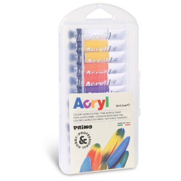 BOJA AKRILNA   7,5ML ALUMINIJSKA TUBA 12BOJA PRIMO 407TA12PP